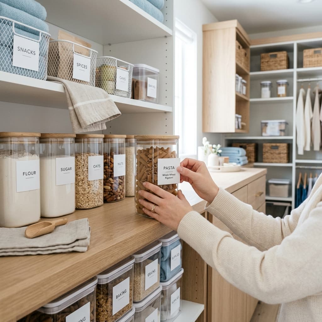 איך לארגן מזווה חכם בעזרת קופסאות אחסון